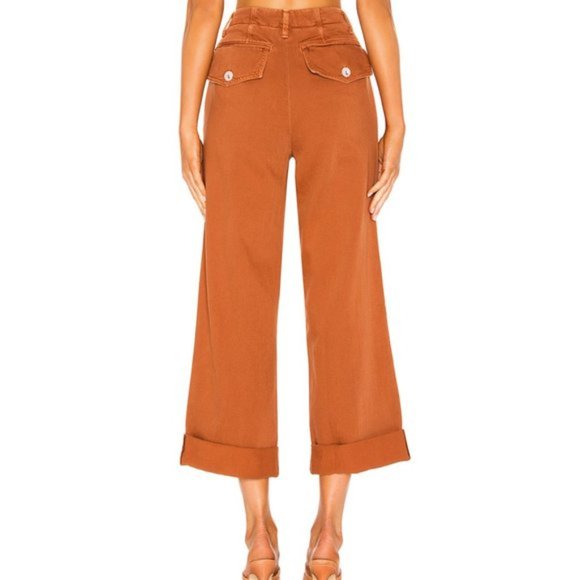 Free People On My Mind Cropped Cuff Wide Leg High Rise Pant, Size 26 - Picture 2 of 7